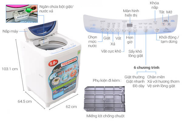 Thu mua máy giặt cũ tại Dĩ An